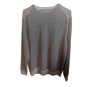 Enzo Mantovani Charcoal 100% Cashmere Crewneck Sweater XL Luxury